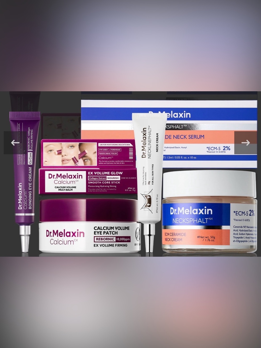 Dr. Melaxin 6 Piece Calcium Boost Neckline + Eye Care Set